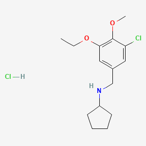 molecular formula C15H23Cl2NO2 B4838632 N-(3-chloro-5-ethoxy-4-methoxybenzyl)cyclopentanamine hydrochloride 
