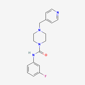 molecular formula C17H19FN4O B4838646 N-(3-FLUOROPHENYL)-4-[(PYRIDIN-4-YL)METHYL]PIPERAZINE-1-CARBOXAMIDE 