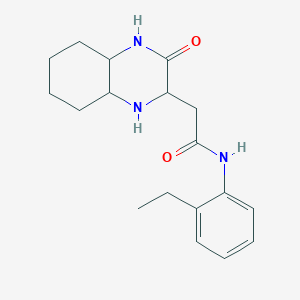 molecular formula C18H25N3O2 B4838718 N-(2-ethylphenyl)-2-(3-oxodecahydroquinoxalin-2-yl)acetamide 