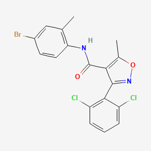 molecular formula C18H13BrCl2N2O2 B4838721 N-(4-bromo-2-methylphenyl)-3-(2,6-dichlorophenyl)-5-methyl-1,2-oxazole-4-carboxamide 