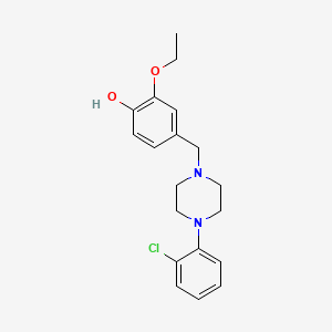 molecular formula C19H23ClN2O2 B4838769 4-[[4-(2-chlorophenyl)piperazin-1-yl]methyl]-2-ethoxyphenol 