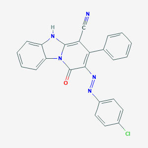 2-[(4-Chlorophenyl)diazenyl]-1-hydroxy-3-phenylpyrido[1,2-a]benzimidazole-4-carbonitrile