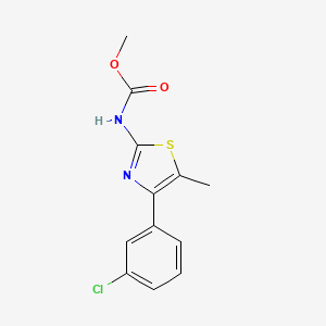 molecular formula C12H11ClN2O2S B4839005 methyl [4-(3-chlorophenyl)-5-methyl-1,3-thiazol-2-yl]carbamate 