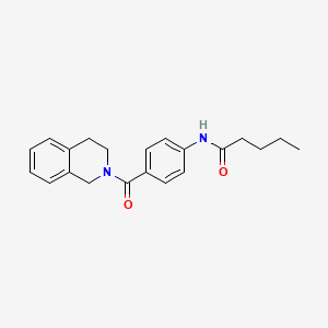 molecular formula C21H24N2O2 B4839172 N-[4-(1,2,3,4-TETRAHYDROISOQUINOLINE-2-CARBONYL)PHENYL]PENTANAMIDE 