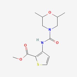 molecular formula C13H18N2O4S B4839186 METHYL 3-{[(2,6-DIMETHYLMORPHOLINO)CARBONYL]AMINO}-2-THIOPHENECARBOXYLATE 