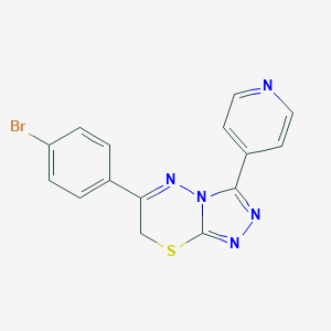 molecular formula C15H10BrN5S B483928 6-(4-Bromo-phenyl)-3-pyridin-4-yl-7H-[1,2,4]triazolo[3,4-b][1,3,4]thiadiazine CAS No. 85106-55-4