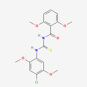 molecular formula C18H19ClN2O5S B4839286 N-[(4-chloro-2,5-dimethoxyphenyl)carbamothioyl]-2,6-dimethoxybenzamide 