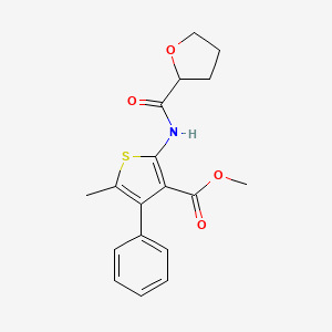molecular formula C18H19NO4S B4839430 Methyl 5-methyl-4-phenyl-2-[(tetrahydrofuran-2-ylcarbonyl)amino]thiophene-3-carboxylate 
