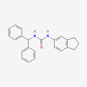 molecular formula C23H22N2O B4839470 N-BENZHYDRYL-N'-(2,3-DIHYDRO-1H-INDEN-5-YL)UREA 