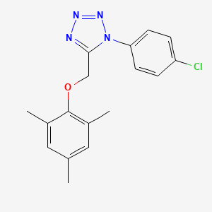molecular formula C17H17ClN4O B4839482 1-(4-chlorophenyl)-5-[(2,4,6-trimethylphenoxy)methyl]-1H-tetrazole 
