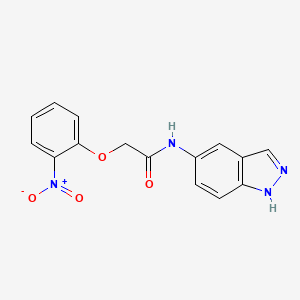 molecular formula C15H12N4O4 B4839584 N-(1H-indazol-5-yl)-2-(2-nitrophenoxy)acetamide 