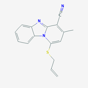 1-(Allylthio)-3-methylpyrido[1,2-a]benzimidazole-4-carbonitrile