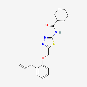 molecular formula C19H23N3O2S B4839759 N-[5-[(2-prop-2-enylphenoxy)methyl]-1,3,4-thiadiazol-2-yl]cyclohexanecarboxamide 