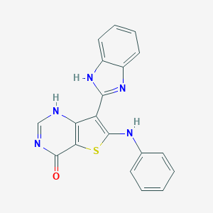 6-anilino-7-(1H-benzimidazol-2-yl)thieno[3,2-d]pyrimidin-4(3H)-one