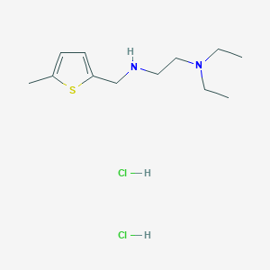 molecular formula C12H24Cl2N2S B4840009 N',N'-diethyl-N-[(5-methylthiophen-2-yl)methyl]ethane-1,2-diamine;dihydrochloride 