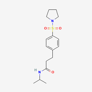 molecular formula C16H24N2O3S B4840021 N-(PROPAN-2-YL)-3-[4-(PYRROLIDINE-1-SULFONYL)PHENYL]PROPANAMIDE 