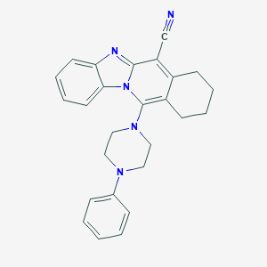 11-(4-Phenylpiperazin-1-yl)-7,8,9,10-tetrahydrobenzimidazo[1,2-b]isoquinoline-6-carbonitrile