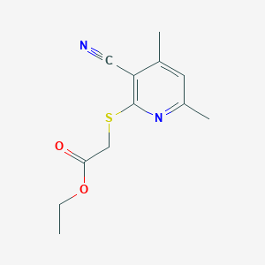 Ethyl 2-(3-cyano-4,6-dimethyl-2-pyridylthio)acetate