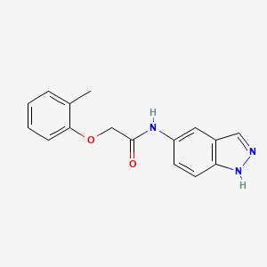 molecular formula C16H15N3O2 B4840310 N-(1H-indazol-5-yl)-2-(2-methylphenoxy)acetamide 