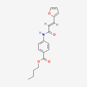 molecular formula C18H19NO4 B4840513 butyl 4-{[(2E)-3-(furan-2-yl)prop-2-enoyl]amino}benzoate 
