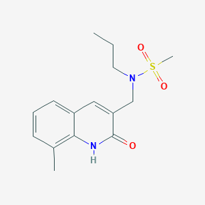 molecular formula C15H20N2O3S B4840895 N-[(2-hydroxy-8-methylquinolin-3-yl)methyl]-N-propylmethanesulfonamide 