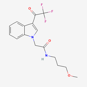 molecular formula C16H17F3N2O3 B4840938 N-(3-METHOXYPROPYL)-2-[3-(2,2,2-TRIFLUOROACETYL)-1H-INDOL-1-YL]ACETAMIDE 