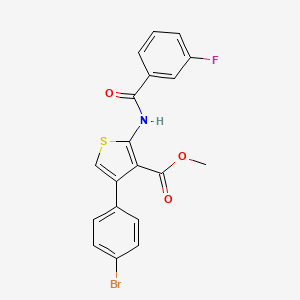 molecular formula C19H13BrFNO3S B4840977 METHYL 4-(4-BROMOPHENYL)-2-(3-FLUOROBENZAMIDO)THIOPHENE-3-CARBOXYLATE 
