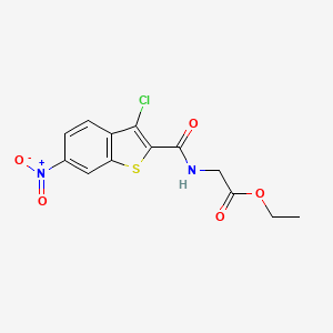 molecular formula C13H11ClN2O5S B4841123 ETHYL 2-{[(3-CHLORO-6-NITRO-1-BENZOTHIOPHEN-2-YL)CARBONYL]AMINO}ACETATE 