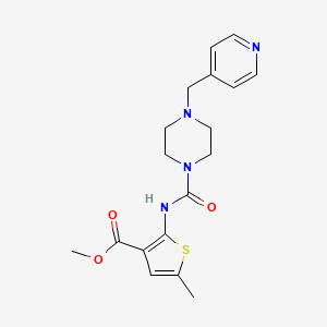 molecular formula C18H22N4O3S B4841146 METHYL 5-METHYL-2-({[4-(4-PYRIDYLMETHYL)PIPERAZINO]CARBONYL}AMINO)-3-THIOPHENECARBOXYLATE 