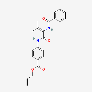 molecular formula C22H22N2O4 B4841183 Prop-2-enyl 4-[(2-benzamido-3-methylbut-2-enoyl)amino]benzoate 