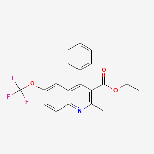 molecular formula C20H16F3NO3 B4841311 Ethyl 2-methyl-4-phenyl-6-(trifluoromethoxy)quinoline-3-carboxylate 