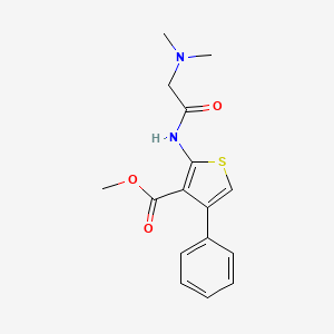 molecular formula C16H18N2O3S B4841380 METHYL 2-[2-(DIMETHYLAMINO)ACETAMIDO]-4-PHENYLTHIOPHENE-3-CARBOXYLATE 
