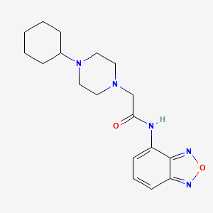 molecular formula C18H25N5O2 B4841417 N-(2,1,3-BENZOXADIAZOL-4-YL)-2-(4-CYCLOHEXYL-1-PIPERAZINYL)ACETAMIDE 