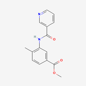 molecular formula C15H14N2O3 B4841497 METHYL 4-METHYL-3-[(3-PYRIDYLCARBONYL)AMINO]BENZOATE 