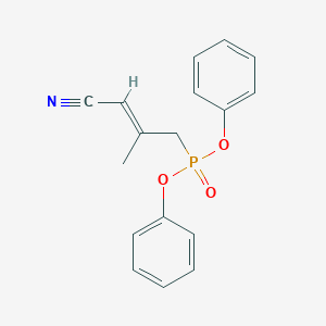 molecular formula C17H16NO3P B048415 P-[(2E)-3-Cyano-2-methyl-2-propen-1-yl]phosphonic Acid Diphenyl Ester CAS No. 723761-32-8
