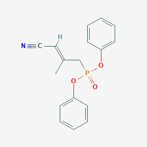 molecular formula C17H16NO3P B048415 3-Methyl-4-(diphenoxyphosphinyl)-2-butenenitrile CAS No. 723761-32-8