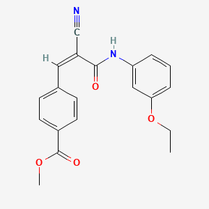 molecular formula C20H18N2O4 B4841535 methyl 4-{(1Z)-2-cyano-3-[(3-ethoxyphenyl)amino]-3-oxoprop-1-en-1-yl}benzoate 