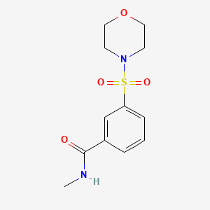 molecular formula C12H16N2O4S B4841586 N-methyl-3-(morpholine-4-sulfonyl)benzamide 