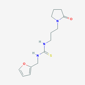 molecular formula C13H19N3O2S B4841679 1-(Furan-2-ylmethyl)-3-[3-(2-oxopyrrolidin-1-yl)propyl]thiourea 