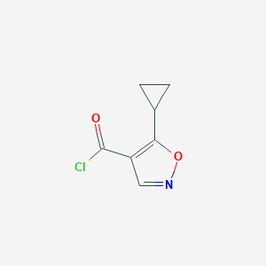 molecular formula C7H6ClNO2 B048417 5-Cyclopropylisoxazole-4-carbonyl chloride CAS No. 124845-05-2