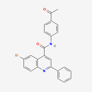 molecular formula C24H17BrN2O2 B4841703 N-(4-acetylphenyl)-6-bromo-2-phenylquinoline-4-carboxamide 
