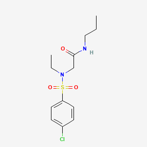 molecular formula C13H19ClN2O3S B4841842 N~2~-[(4-chlorophenyl)sulfonyl]-N~2~-ethyl-N-propylglycinamide 