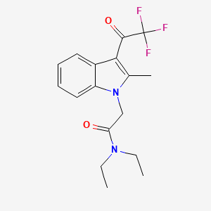 molecular formula C17H19F3N2O2 B4841931 N,N-DIETHYL-2-[2-METHYL-3-(2,2,2-TRIFLUOROACETYL)-1H-INDOL-1-YL]ACETAMIDE 