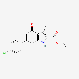 molecular formula C19H18ClNO3 B4842027 prop-2-en-1-yl 6-(4-chlorophenyl)-3-methyl-4-oxo-4,5,6,7-tetrahydro-1H-indole-2-carboxylate 