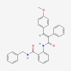 molecular formula C30H26N2O3 B4842118 N-benzyl-2-[[(E)-3-(4-methoxyphenyl)-2-phenylprop-2-enoyl]amino]benzamide 