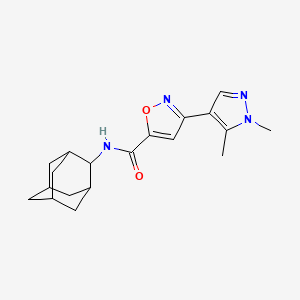 molecular formula C19H24N4O2 B4842148 N-(2-ADAMANTYL)-3-(1,5-DIMETHYL-1H-PYRAZOL-4-YL)-5-ISOXAZOLECARBOXAMIDE CAS No. 1006349-17-2