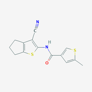 molecular formula C14H12N2OS2 B4842153 N-{3-CYANO-4H5H6H-CYCLOPENTA[B]THIOPHEN-2-YL}-5-METHYLTHIOPHENE-3-CARBOXAMIDE 