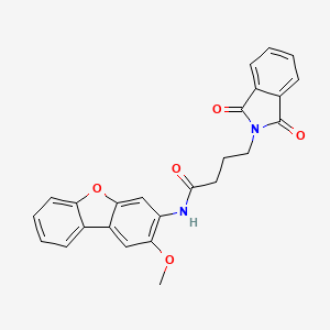 molecular formula C25H20N2O5 B4842183 4-(1,3-dioxoisoindol-2-yl)-N-(2-methoxydibenzofuran-3-yl)butanamide 