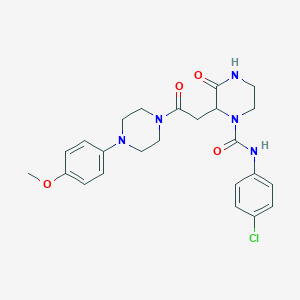 molecular formula C24H28ClN5O4 B4842259 N-(4-chlorophenyl)-2-{2-[4-(4-methoxyphenyl)piperazin-1-yl]-2-oxoethyl}-3-oxopiperazine-1-carboxamide 