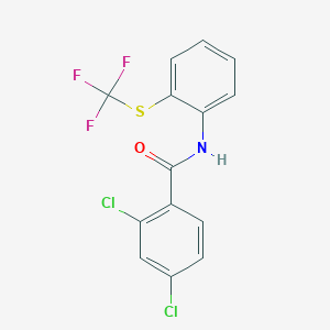 molecular formula C14H8Cl2F3NOS B4842295 2,4-dichloro-N-[2-(trifluoromethylsulfanyl)phenyl]benzamide 
